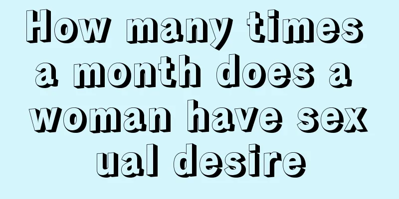 How many times a month does a woman have sexual desire