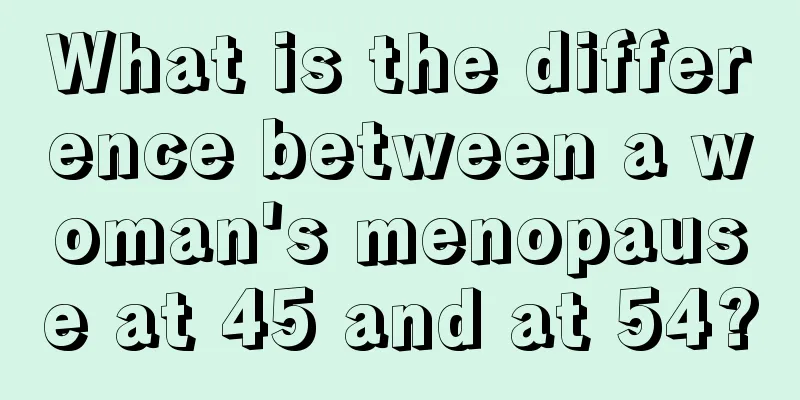 What is the difference between a woman's menopause at 45 and at 54?