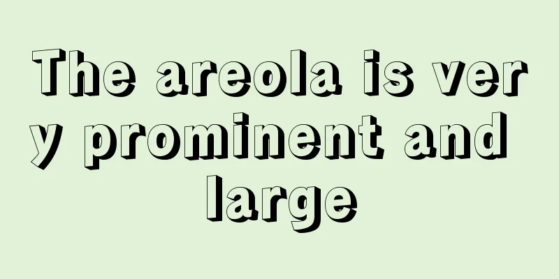 The areola is very prominent and large