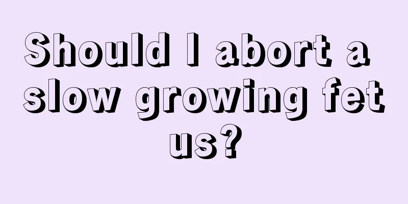 Should I abort a slow growing fetus?