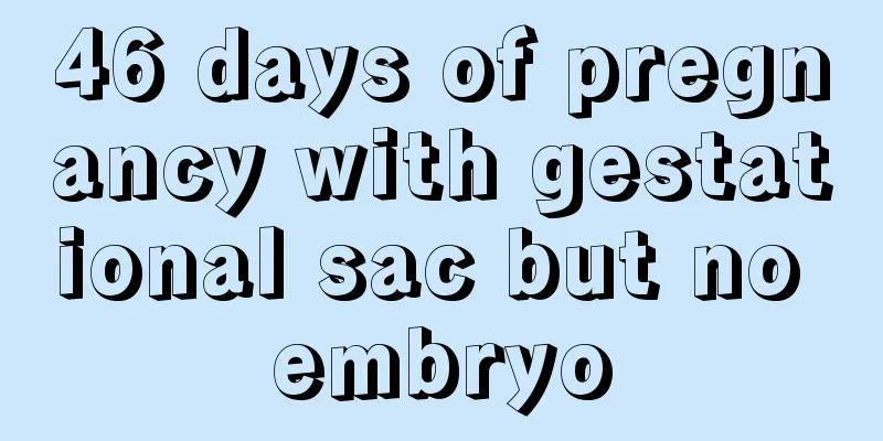 46 days of pregnancy with gestational sac but no embryo