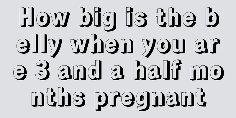 How big is the belly when you are 3 and a half months pregnant