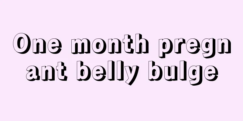 One month pregnant belly bulge