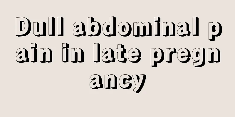 Dull abdominal pain in late pregnancy