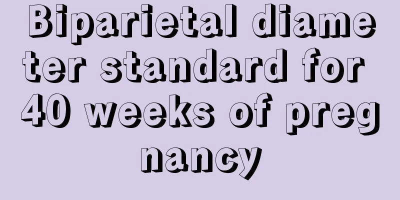 Biparietal diameter standard for 40 weeks of pregnancy