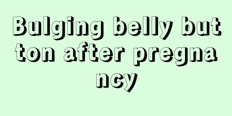 Bulging belly button after pregnancy