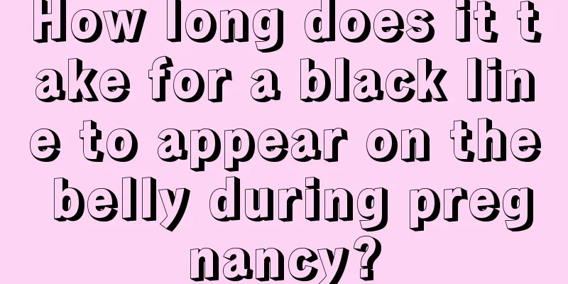 How long does it take for a black line to appear on the belly during pregnancy?