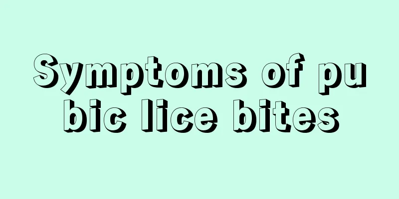 Symptoms of pubic lice bites