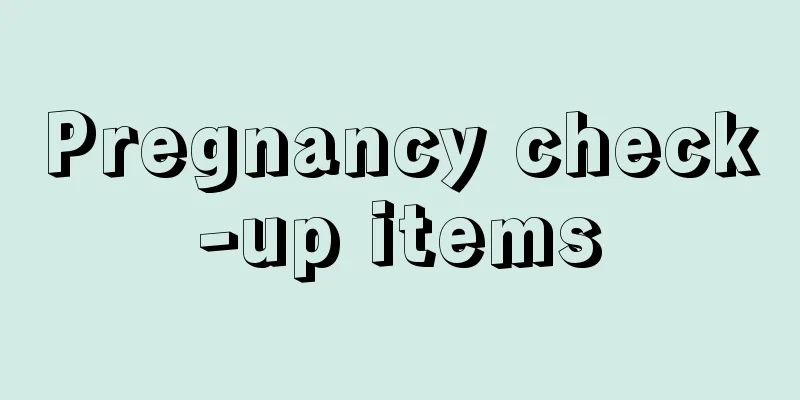 Pregnancy check-up items