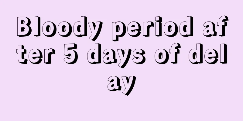 Bloody period after 5 days of delay