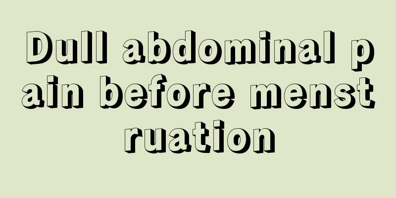 Dull abdominal pain before menstruation