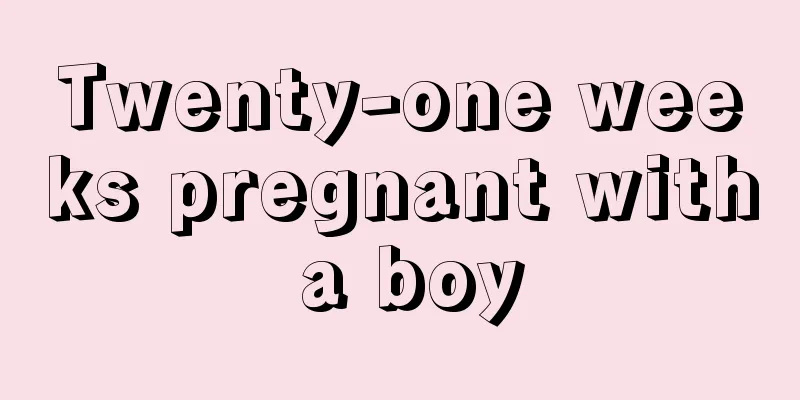 Twenty-one weeks pregnant with a boy