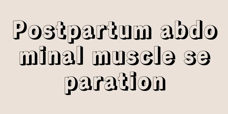 Postpartum abdominal muscle separation