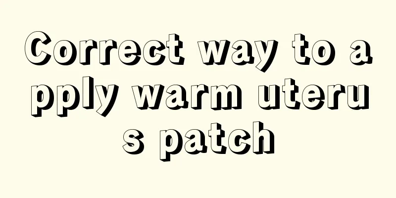 Correct way to apply warm uterus patch