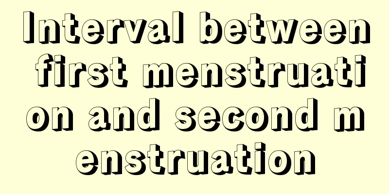 Interval between first menstruation and second menstruation