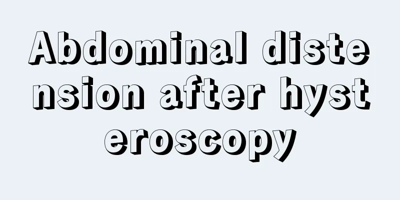 Abdominal distension after hysteroscopy