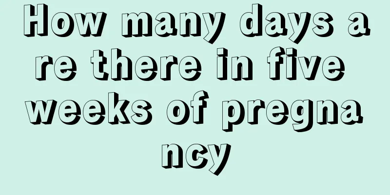 How many days are there in five weeks of pregnancy