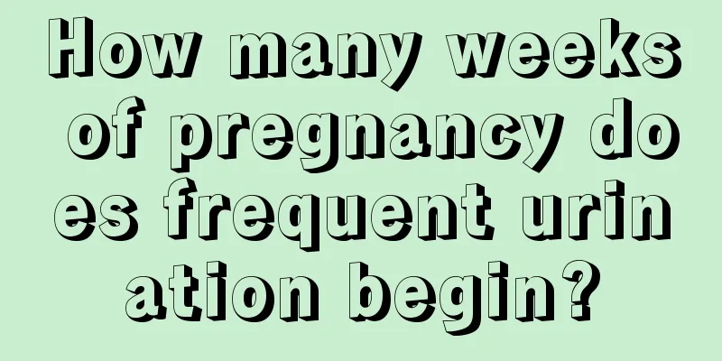 How many weeks of pregnancy does frequent urination begin?