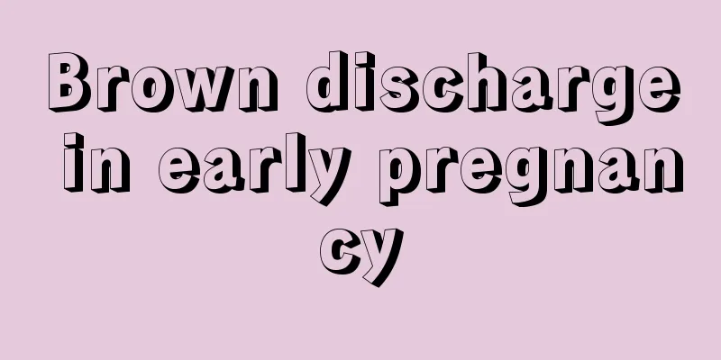 Brown discharge in early pregnancy