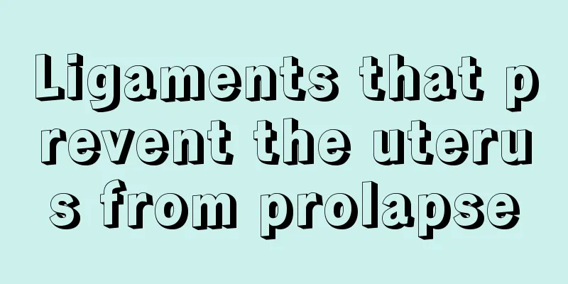 Ligaments that prevent the uterus from prolapse