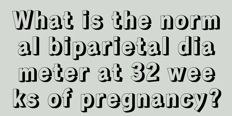 What is the normal biparietal diameter at 32 weeks of pregnancy?