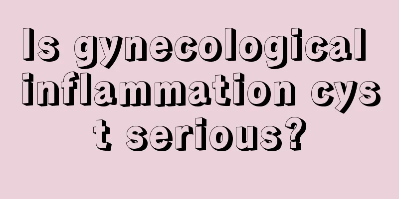 Is gynecological inflammation cyst serious?