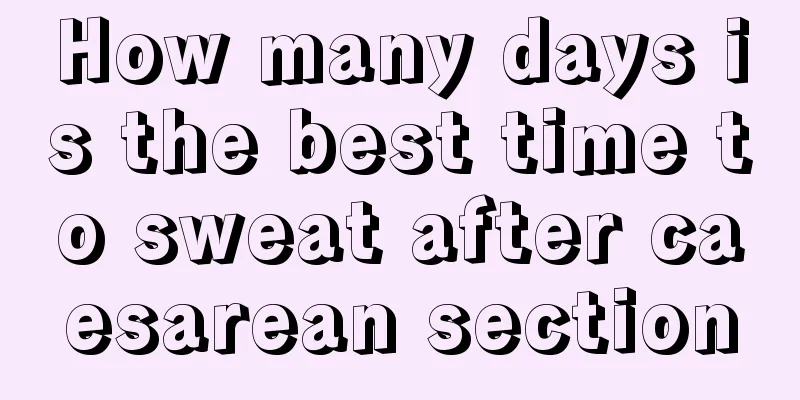 How many days is the best time to sweat after caesarean section