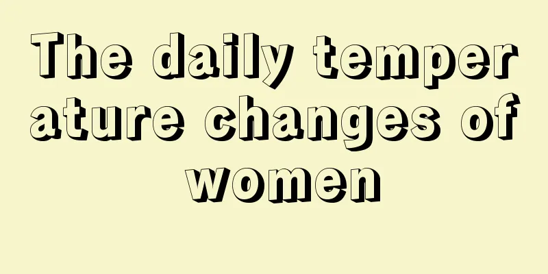 The daily temperature changes of women