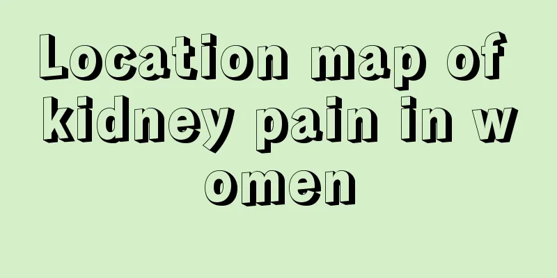 Location map of kidney pain in women