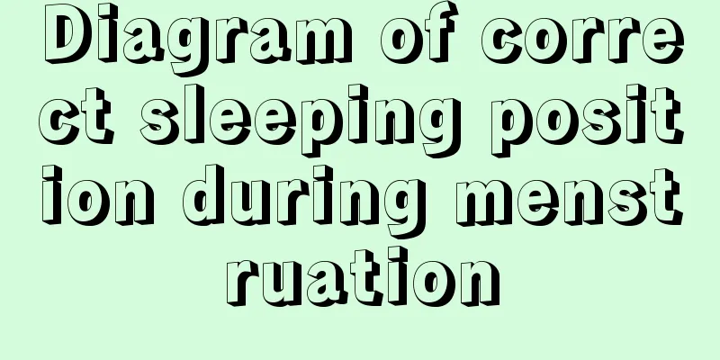 Diagram of correct sleeping position during menstruation