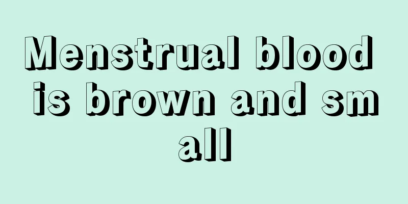 Menstrual blood is brown and small