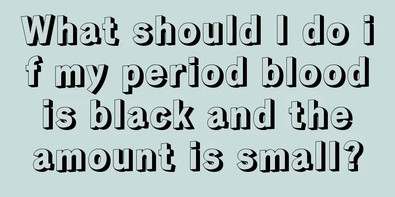 What should I do if my period blood is black and the amount is small?