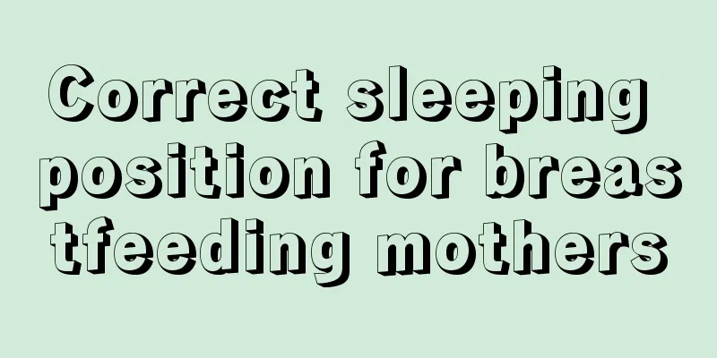 Correct sleeping position for breastfeeding mothers