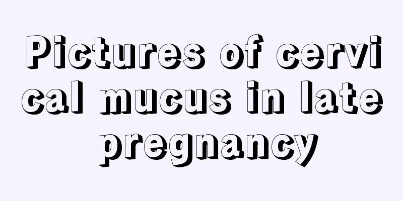 Pictures of cervical mucus in late pregnancy