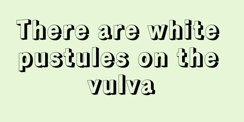 There are white pustules on the vulva