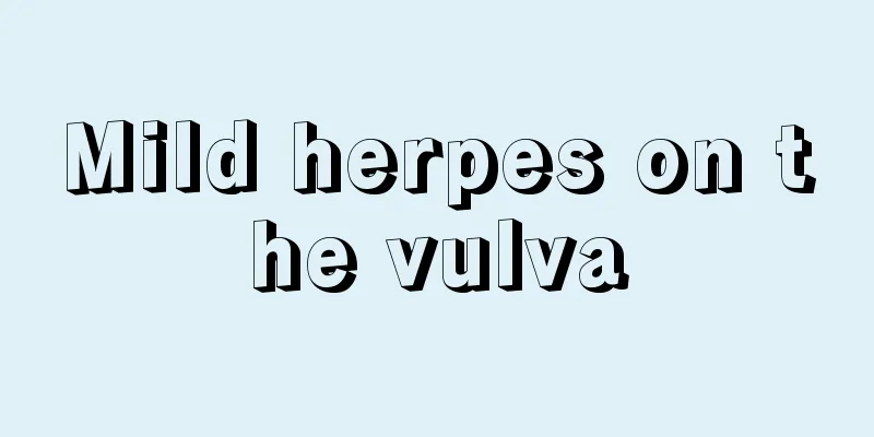 Mild herpes on the vulva