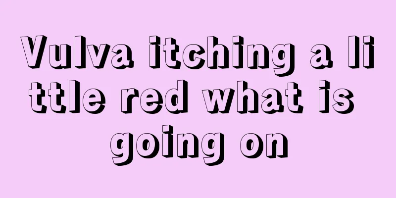 Vulva itching a little red what is going on