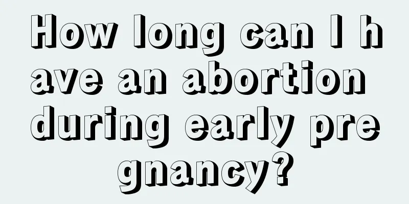 How long can I have an abortion during early pregnancy?