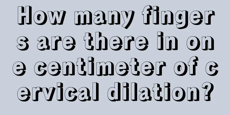 How many fingers are there in one centimeter of cervical dilation?