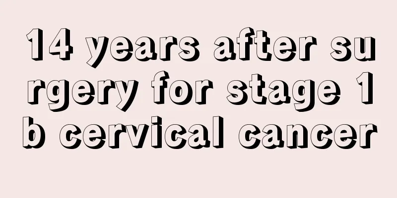 14 years after surgery for stage 1b cervical cancer