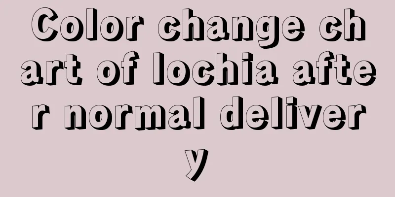 Color change chart of lochia after normal delivery