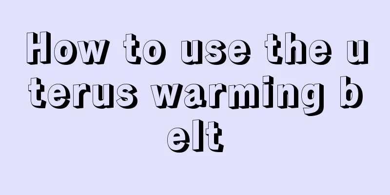 How to use the uterus warming belt