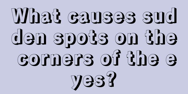 What causes sudden spots on the corners of the eyes?