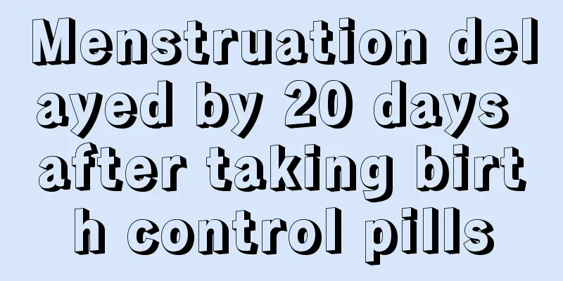 Menstruation delayed by 20 days after taking birth control pills