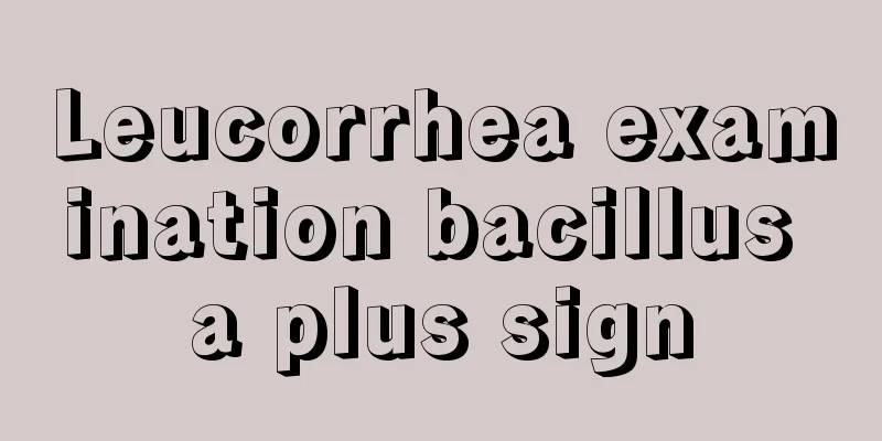 Leucorrhea examination bacillus a plus sign