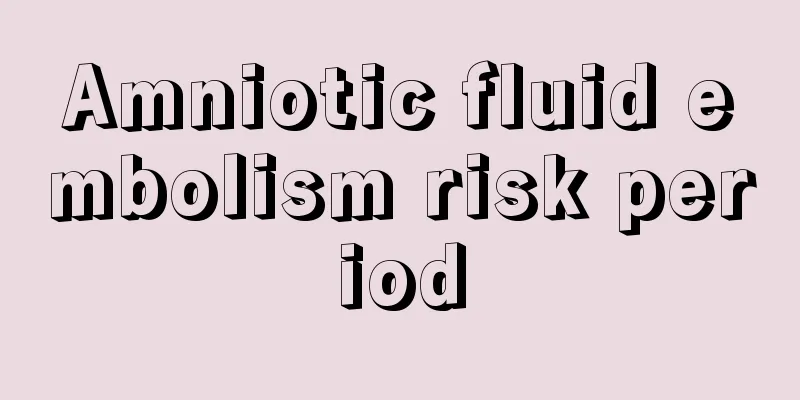 Amniotic fluid embolism risk period