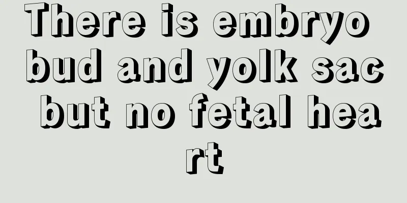 There is embryo bud and yolk sac but no fetal heart