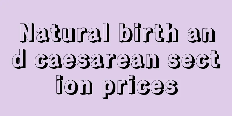 Natural birth and caesarean section prices