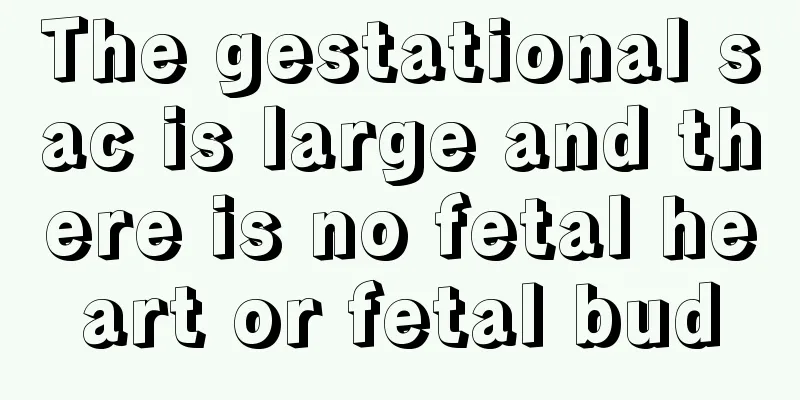 The gestational sac is large and there is no fetal heart or fetal bud