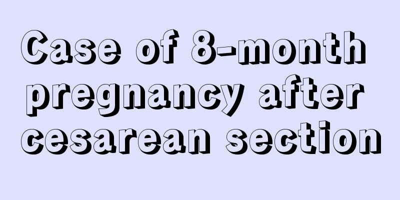 Case of 8-month pregnancy after cesarean section